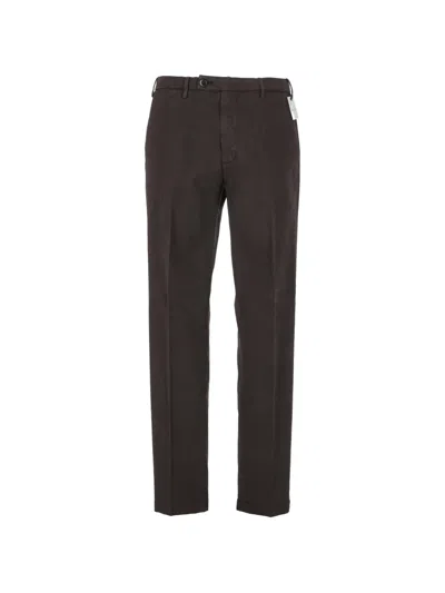 Michael Coal Pressed-crease Tailored Trousers In Brown