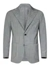 Michael Coal Single-breasted Blazer In Gray Wool Blend In Gray