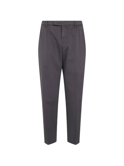 Michael Coal Straight-leg Cotton Trousers In Gray