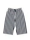 Michael Coal Striped Drawstring Trousers In Blue