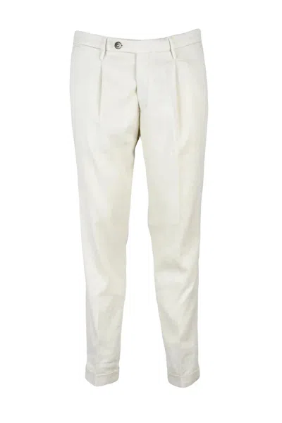 Michael Coal Tailored White Linen Stretch Trousers