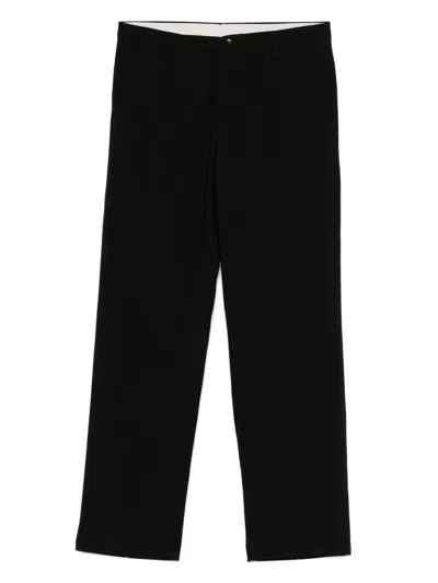 Michael Coal Black Straight Trousers