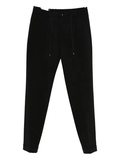 MICHAEL COAL MICHAEL COAL BLACK TROUSERS WITH DRAWSTRING