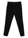 Michael Coal Black Trousers In Modal And Cotton  In Black