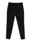 Michael Coal Navy Drawstring Trousers In Black