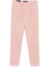 Michael Coal Pink Cotton Blended Trousers In Pink