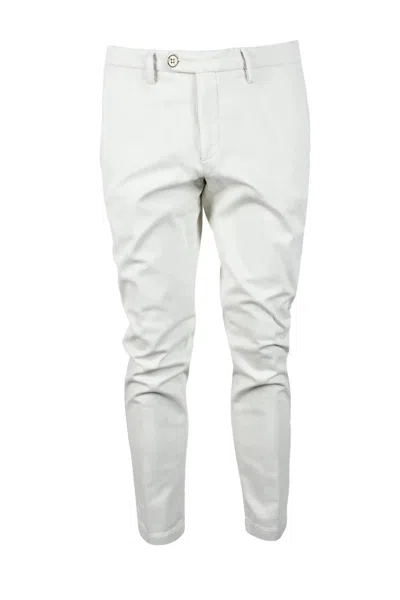 Michael Coal White Cotton-blend Stretch Pants