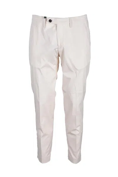 Michael Coal White Stretch Cotton-blend Pants