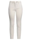 Michael Coal Woman Pants Off White Size 29 Cotton, Elastane In White