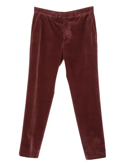 Michael Coal Zip-fastening Corduroy Trousers In Brown