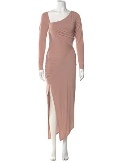 Pre-owned Michael Costello Cowl Neck Mini Dress In Pink