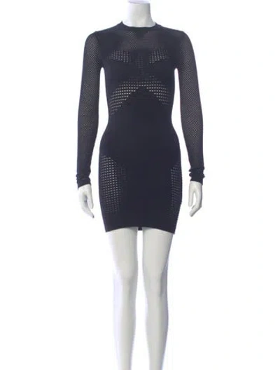 Pre-owned Michael Costello Crew Neck Mini Dress W/ Tags In Blue