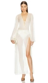 Michael Costello X Revolve Joelle Maxi Dress In 象牙白