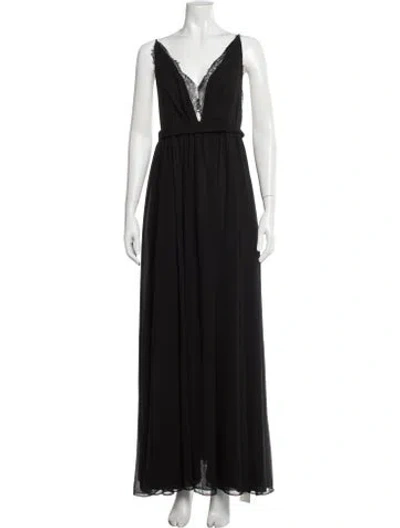 Pre-owned Michael Costello Long Skirt In Gray