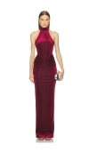 Michael Costello X Revolve Ataya Gown In Burgundy