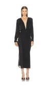 Michael Costello X Revolve Benedita Midi Dress In Black
