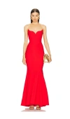 Michael Costello X Revolve Billie Gown In 红色
