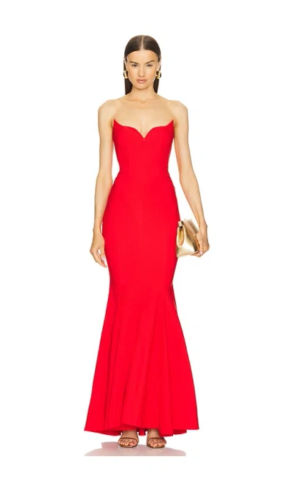 Michael Costello X Revolve Billie Gown In 红色