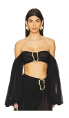 Michael Costello X Revolve Blair Crop Top In 黑色