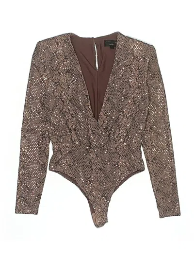 Pre-owned Michael Costello X Revolve Bodysuit In Brown