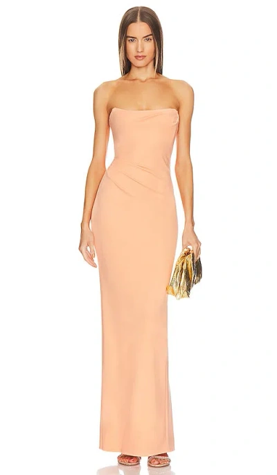 Michael Costello X Revolve Briggs Gown In Peach