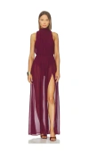 Michael Costello X Revolve Cadiz Gown In Burgundy