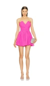 Michael Costello X Revolve Calla Mini Dress In 艳粉色