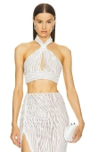 Michael Costello Caroline Top In 象牙白