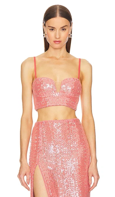 Michael Costello X Revolve Catiana Top In 珊瑚色