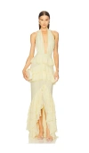 Michael Costello X Revolve Clara Bow Gown In Neutral