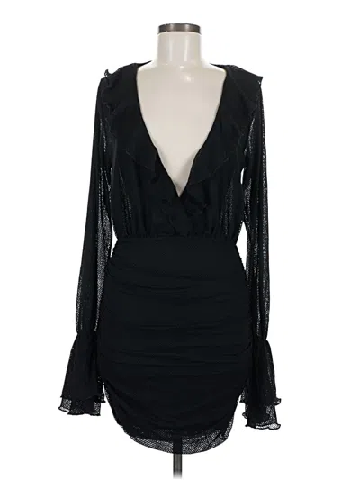Pre-owned Michael Costello X Revolve Cocktail Dress In Black