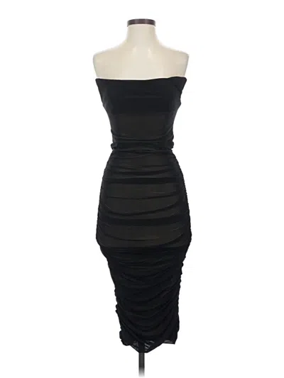 Pre-owned Michael Costello X Revolve Cocktail Dress In Black