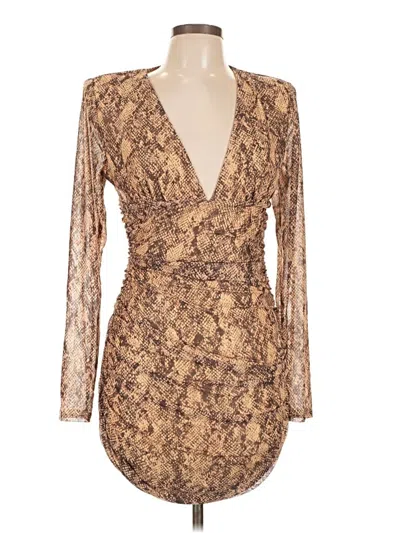 Pre-owned Michael Costello X Revolve Cocktail Dress In Brown