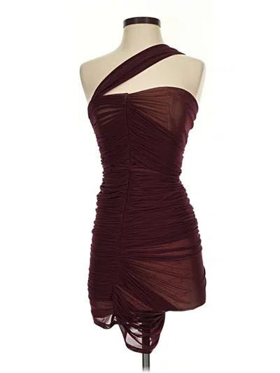 Pre-owned Michael Costello X Revolve Cocktail Dress In Burgundy
