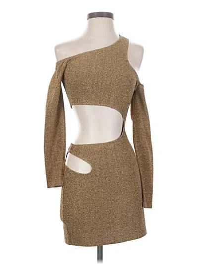 Pre-owned Michael Costello X Revolve Cocktail Dress In Gold