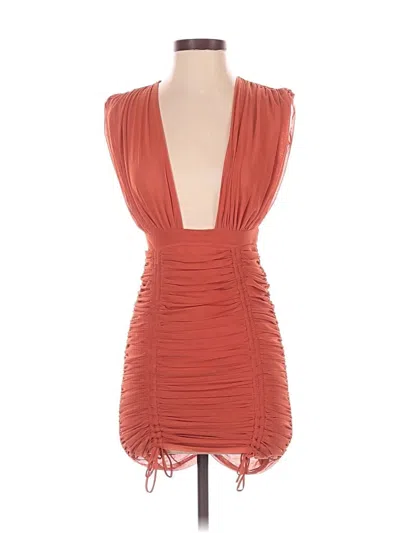 Pre-owned Michael Costello X Revolve Cocktail Dress In Orange