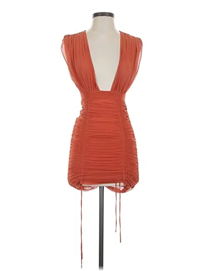 Pre-owned Michael Costello X Revolve Cocktail Dress In Orange