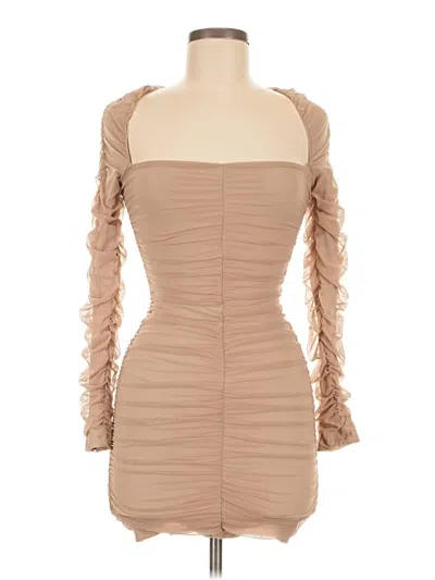Pre-owned Michael Costello X Revolve Cocktail Dress In Tan