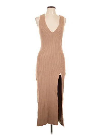 Pre-owned Michael Costello X Revolve Cocktail Dress In Tan
