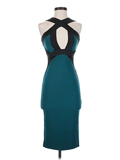 Pre-owned Michael Costello X Revolve Cocktail Dress In Teal