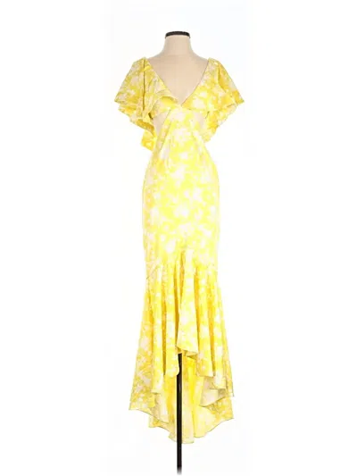 Pre-owned Michael Costello X Revolve Cocktail Dress In Yellow