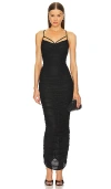 Michael Costello X Revolve Corinne Midi Dress In 黑色