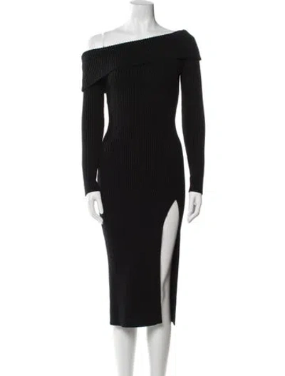 Pre-owned Michael Costello X Revolve Cowl Neck Sweater In Black