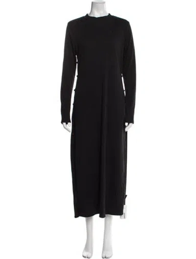 Pre-owned Michael Costello X Revolve Crew Neck Long Dress In Blue