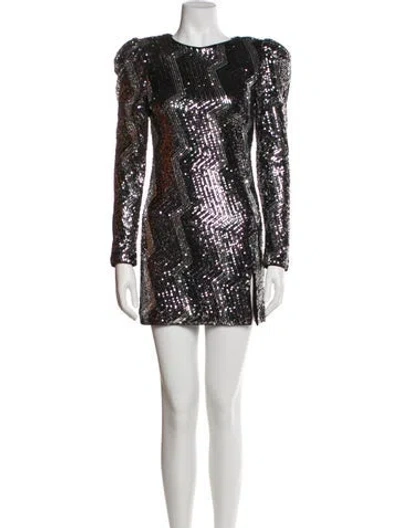 Pre-owned Michael Costello X Revolve Crew Neck Mini Dress In Multi
