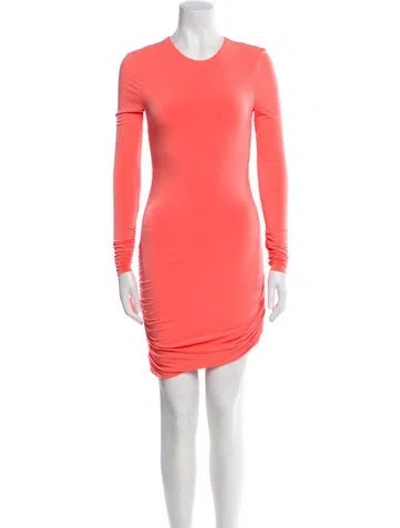 Pre-owned Michael Costello X Revolve Crew Neck Mini Dress In Orange