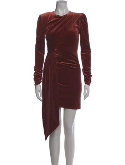 Pre-owned Michael Costello X Revolve Crew Neck Mini Dress In Red