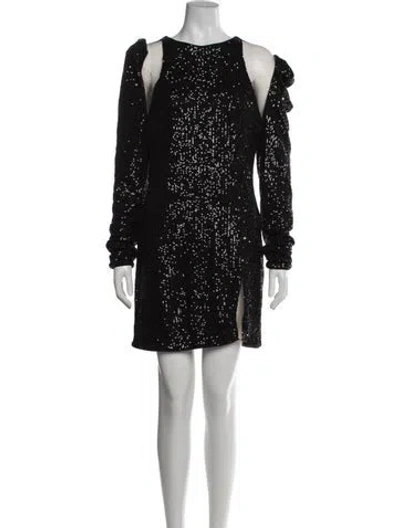 Pre-owned Michael Costello X Revolve Crew Neck Mini Dress W/ Tags In Black