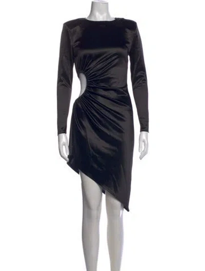 Pre-owned Michael Costello X Revolve Crew Neck Mini Dress W/ Tags In Black