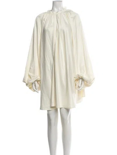 Pre-owned Michael Costello X Revolve Crew Neck Mini Dress W/ Tags In Neutral